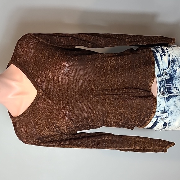 Liz Claiborne Sweaters - Vintage 90s Brown Goblincore Academia Knit Sweater Grunge Womens SP Earthy